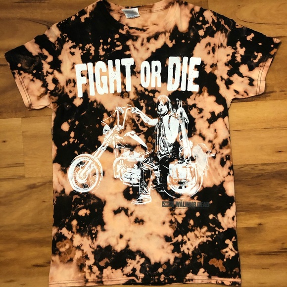 Other - Custom bleached Walking Dead T Shirt